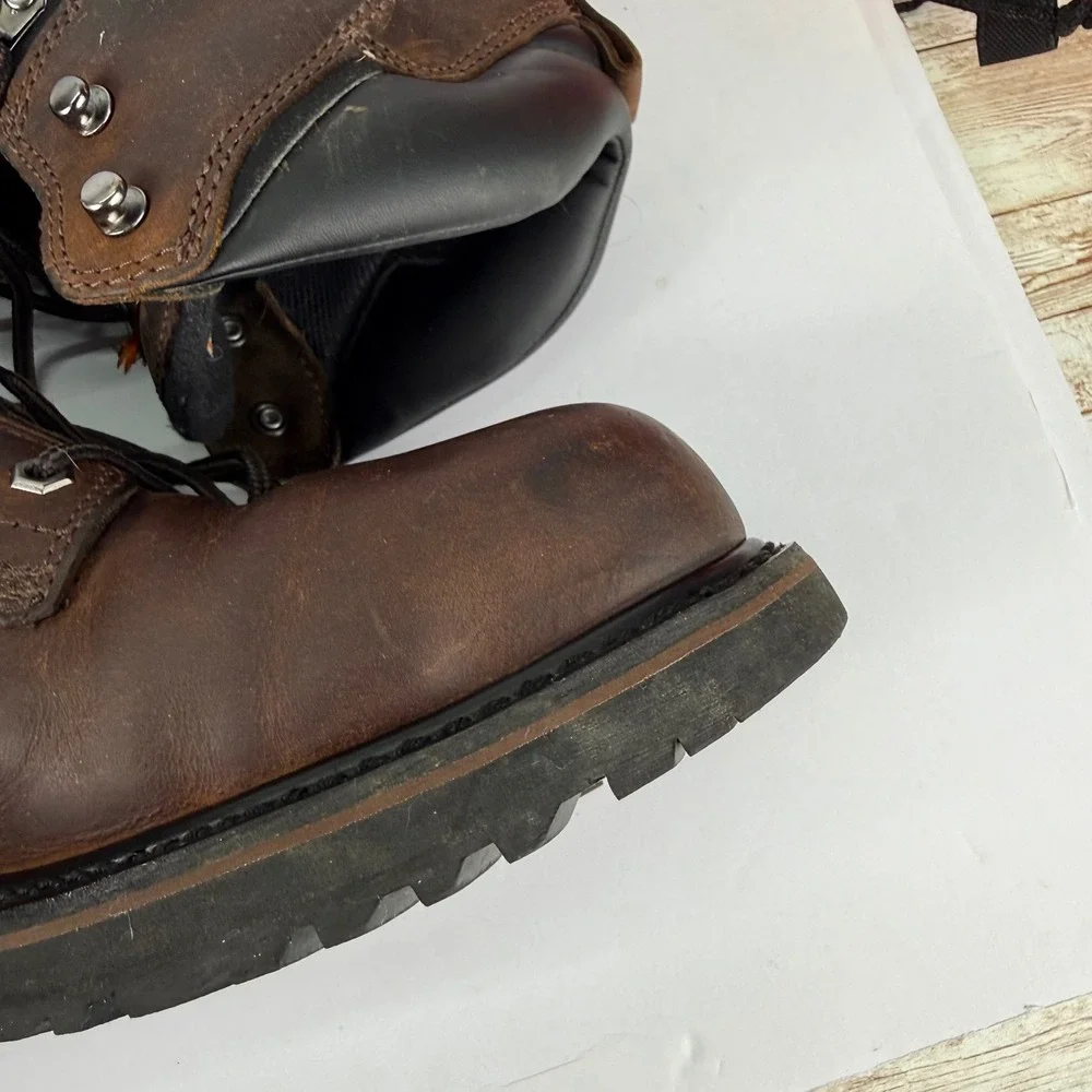 Timberland‎ PRO Work Boots Mens 11.5M Brown Steel Toe Leather Resistor A6801